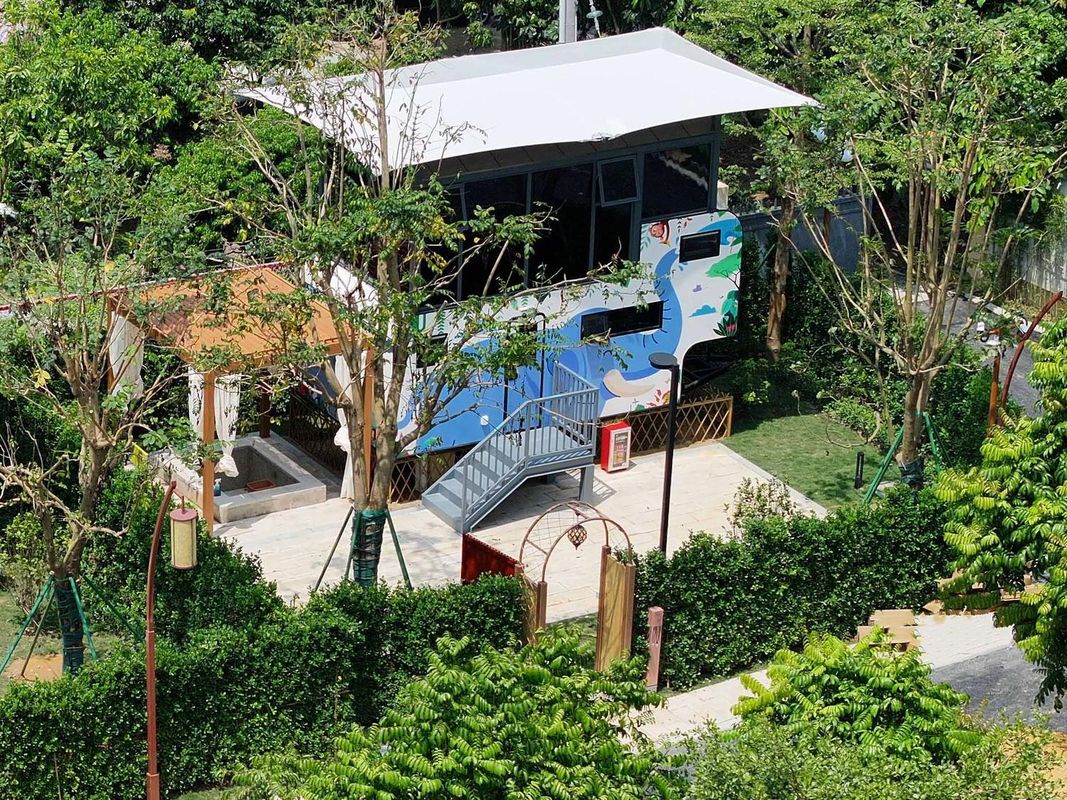 房车区-童趣双层房车小院|独立泡池